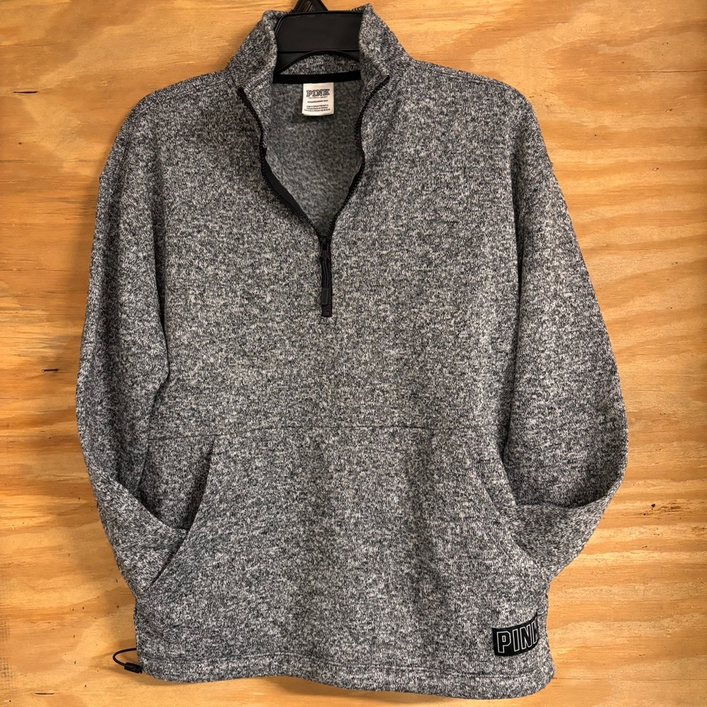 Pink 1/4 zip pullover